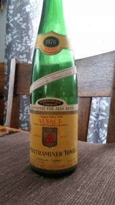 Reg's Wine Blog photo 1976 Gewurztraminer Hugel SGN