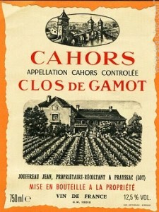 Reg's wine blog photo clos de gamot jouffreau cahors
