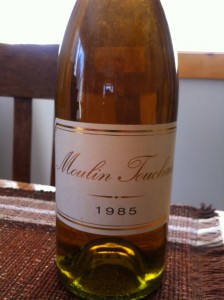 Reg's Wine Blog photo Moulin Touchais 1985